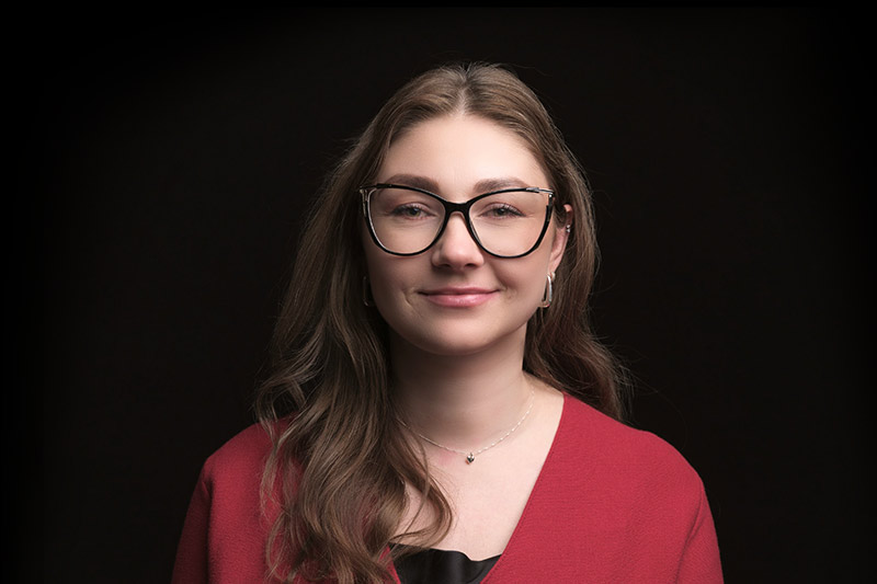 A portrait of Yana Andriienko